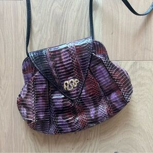 VINTAGE snakeskin leather purse